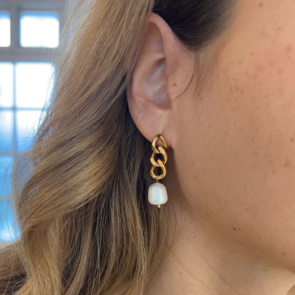 Chunky Chain Øreringe - 18K Guldbelagt