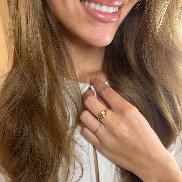 Sun Ring - 18K Guldbelagt