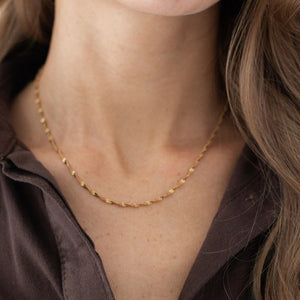 Snoet Halskæde - 18K Guldbelagt