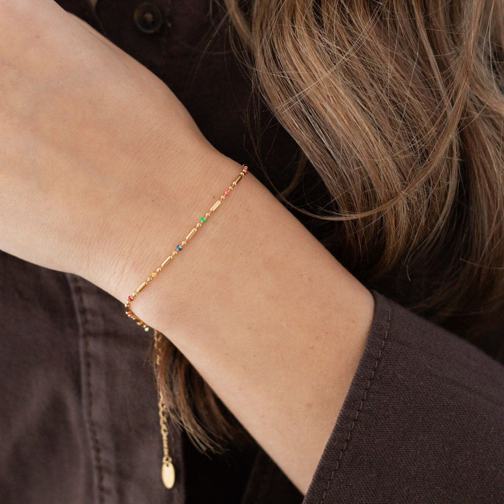 Color Dot Armbånd - 18K Guldbelagt