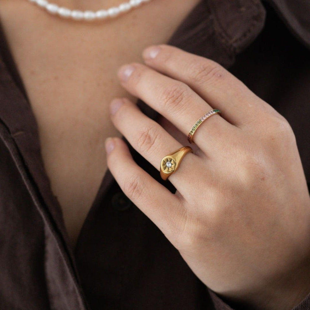 Color Ring - 18K Guldbelagt