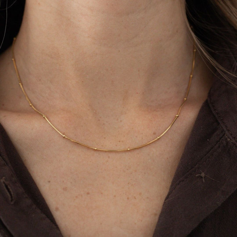Dot Halskæde - 18K Guldbelagt