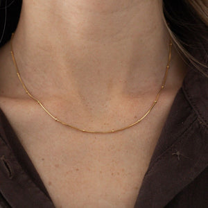 Dot Halskæde - 18K Guldbelagt
