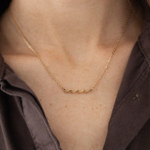 Bølge Halskæde - 18K Guldbelagt