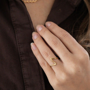 Wave Ring - 18K Guldbelagt