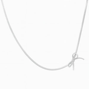 Sløjfe Slangehalskæde - Sølvfarvet