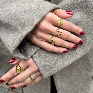 Wave Ring - 18K Guldbelagt