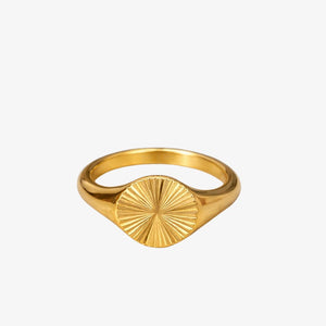 Sun Rund Ring - 18K Guldbelagt