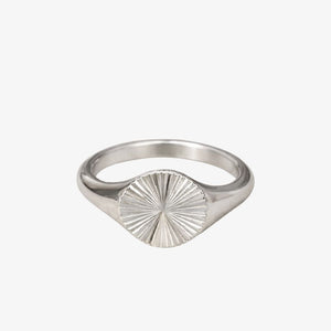 Sun Rund Ring - Sølvfarvet