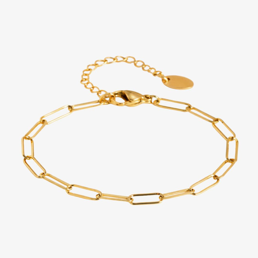 Paperclip Armbåbd - 18K Guldbelagt