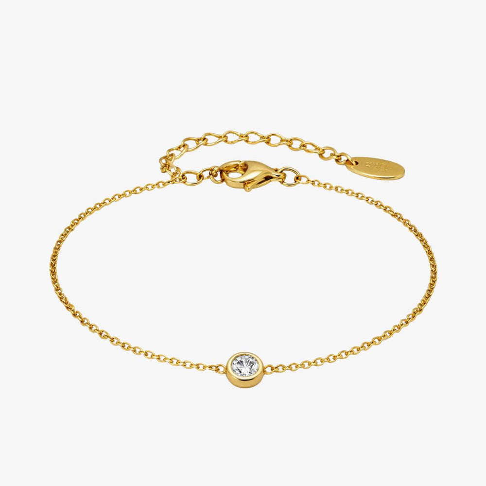 Krystal Armbånd - 18K Guldbelagt