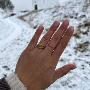 Sun Rund Ring - 18K Guldbelagt