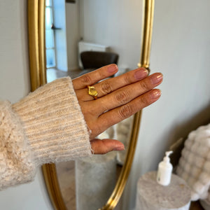 Sunbeam Heart Ring - 18K Guldbelagt