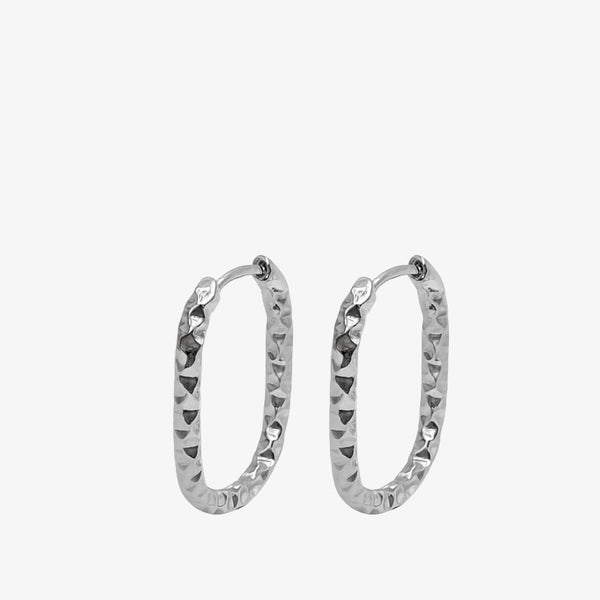 Hamret Ovale Creol Øreringe