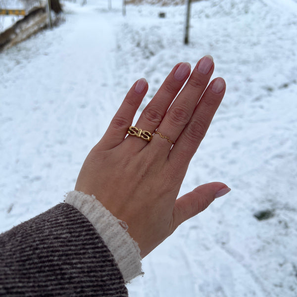 SIS Signet Ring - 18K Guldbelagt