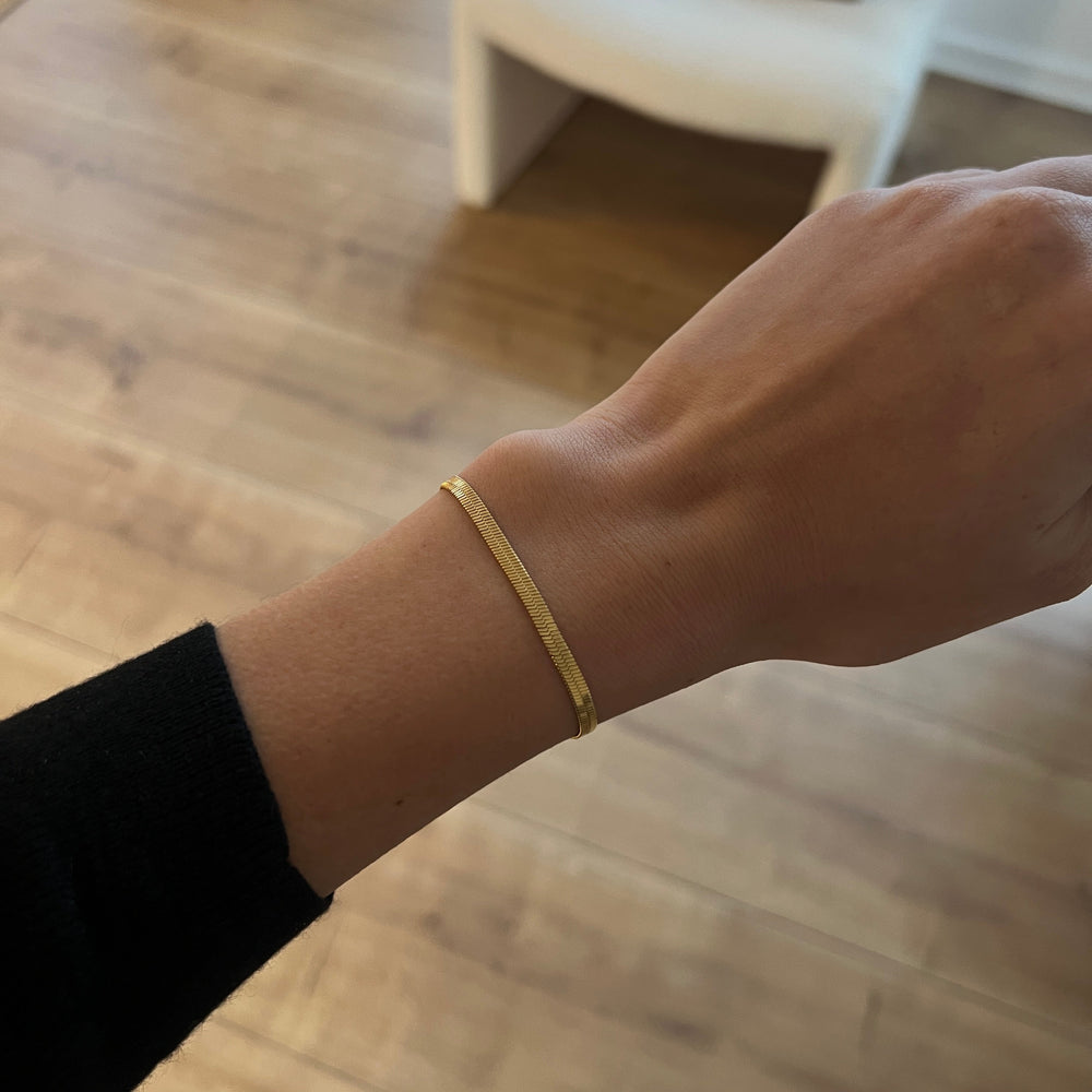 Slangearmbånd - 18K Guldbelagt