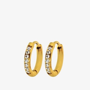 Classic Krystal Creol Øreringe - 18K Guldbelagt