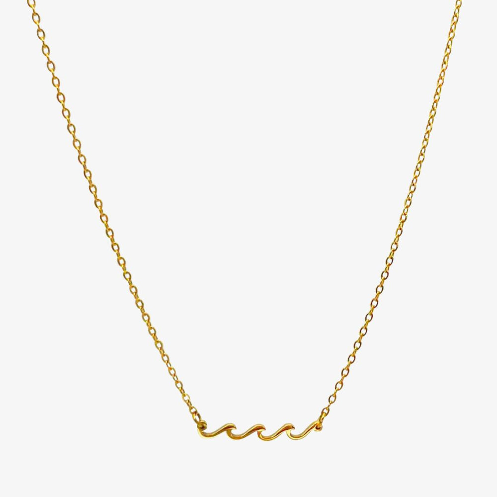 Bølge Halskæde - 18K Guldbelagt