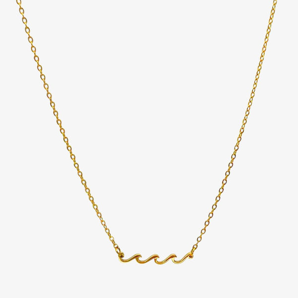 Bølge Halskæde - 18K Guldbelagt