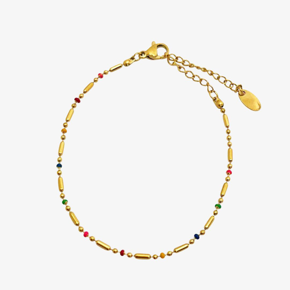 Color Dot Armbånd - 18K Guldbelagt