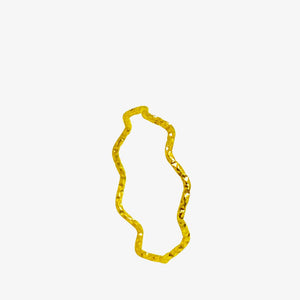 Hamret Tynd Ring - 18K Guldbelagt