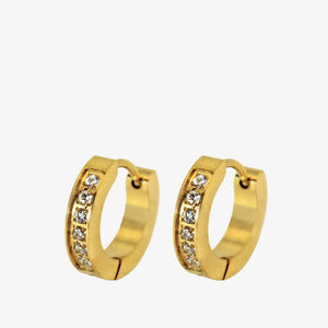 Elegant Krystal Creol Øreringe - 18K Guldbelagt