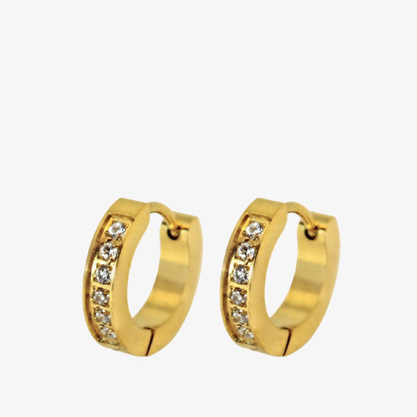 Elegant Krystal Creol Øreringe - 18K Guldbelagt