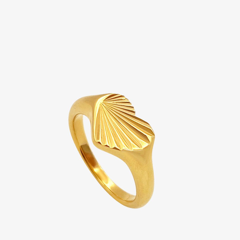 Sunbeam Heart Ring - 18K Guldbelagt