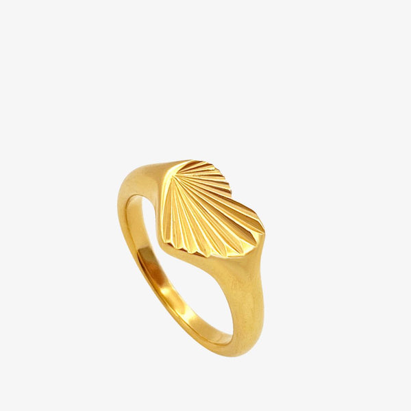 Sunbeam Heart Ring - 18K Guldbelagt
