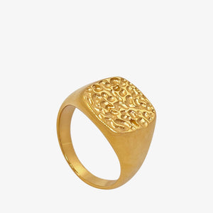 Hamret Ring - 18K Guldbelagt