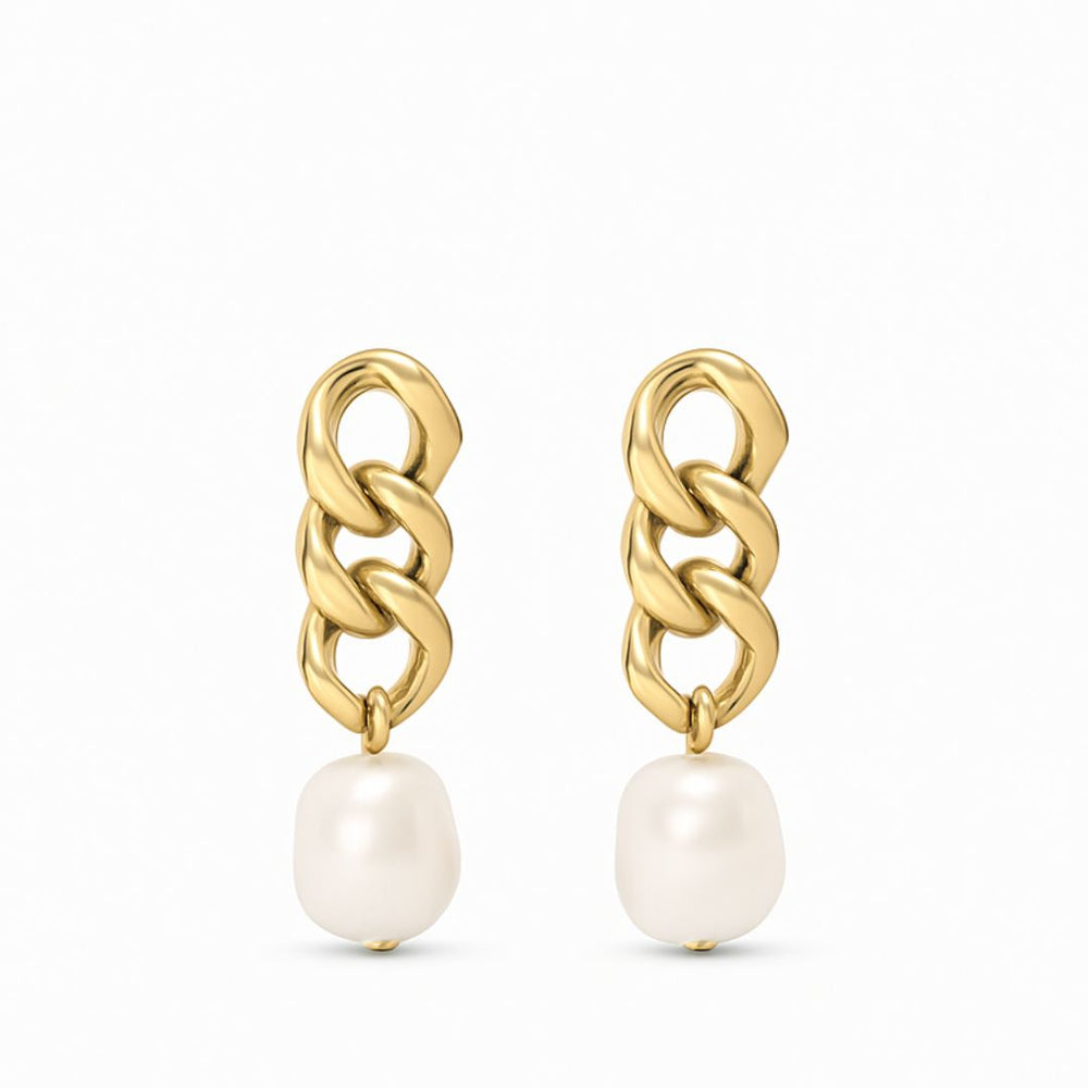 Chunky Chain Øreringe - 18K Guldbelagt