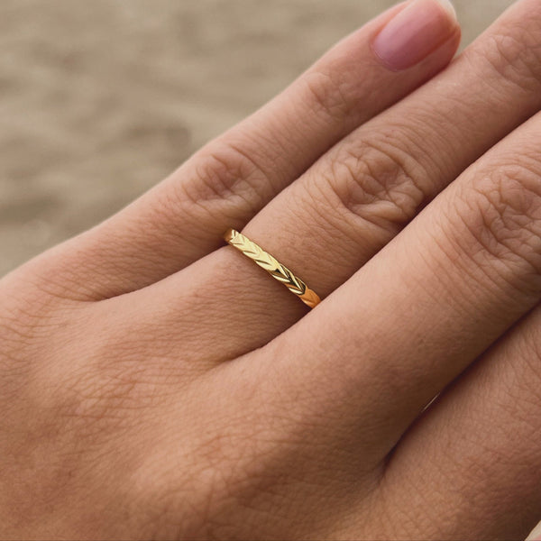 Classic Sun Ring - 18K Guldbelagt