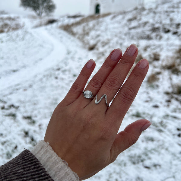Sun Rund Ring - Sølvfarvet