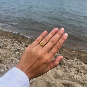 Star Rund Ring - 18K Guldbelagt
