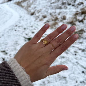Flower Ring - 18K Guldbelagt