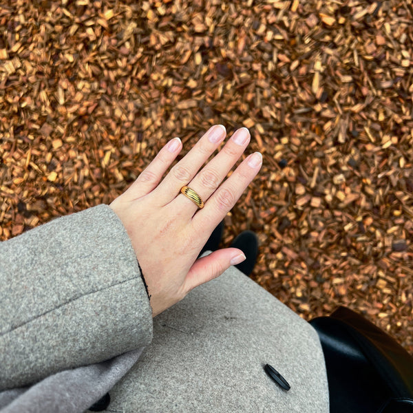 Chunky Dome Ring - 18K Guldbelagt