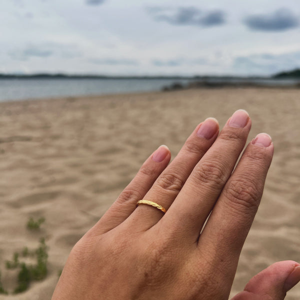 Classic Sun Ring - 18K Guldbelagt