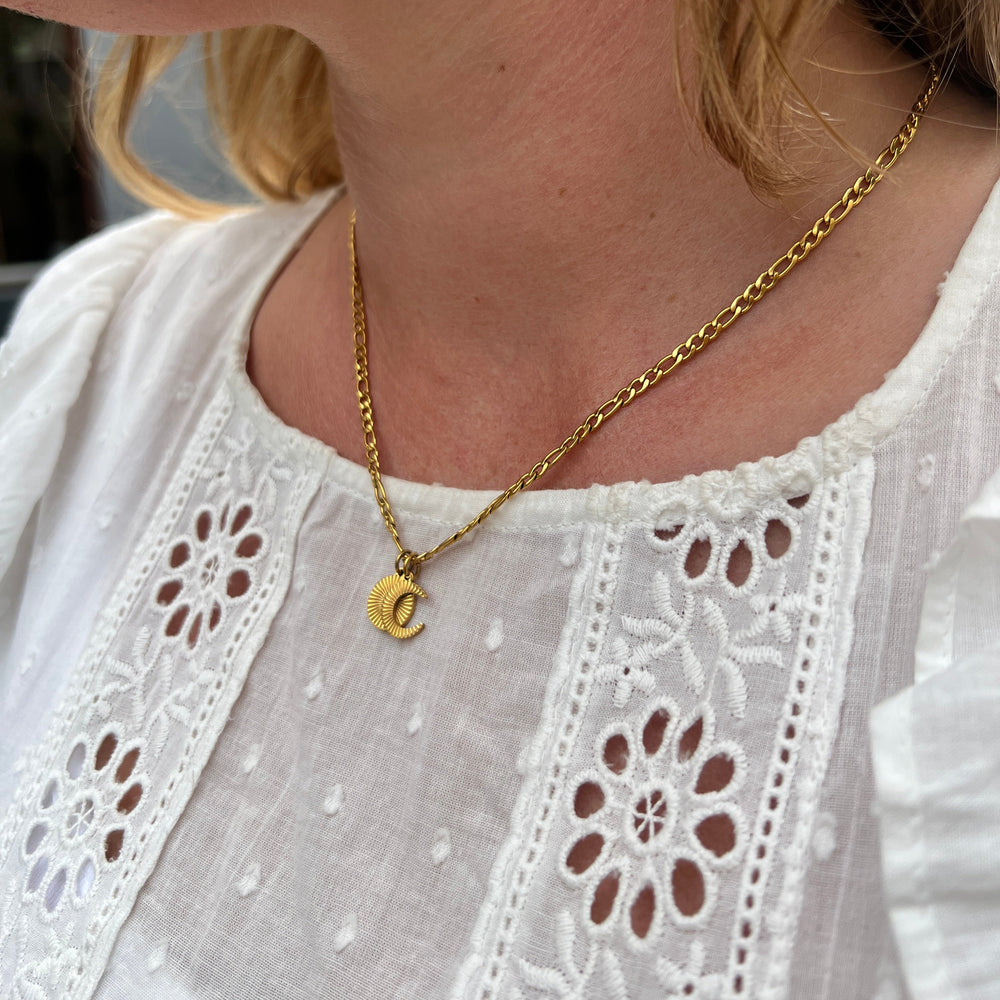 Sol & Måne Halskæde - 18K Guldbelagt