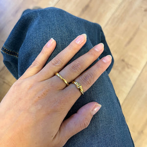 Chunky Wave Ring - 18K Guldbelagt