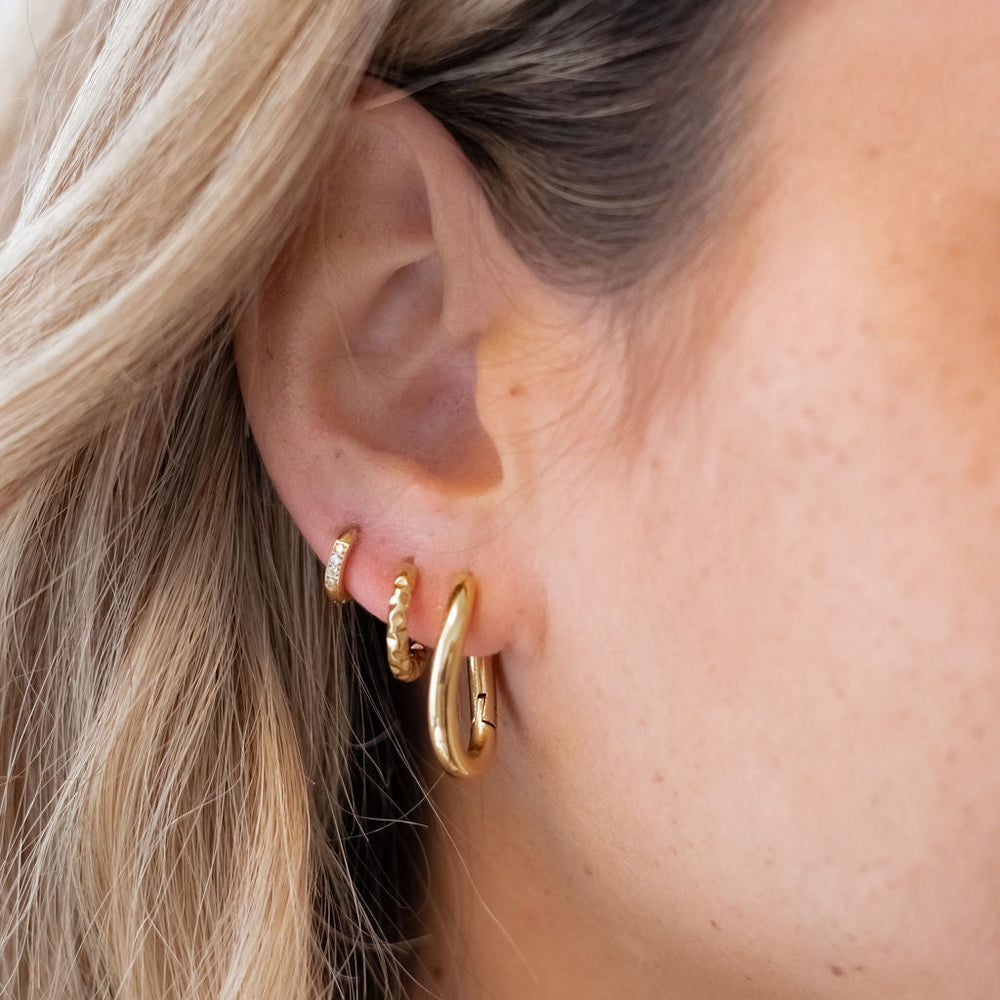 Ovale Creol Øreringe - 18K Guldbelagt