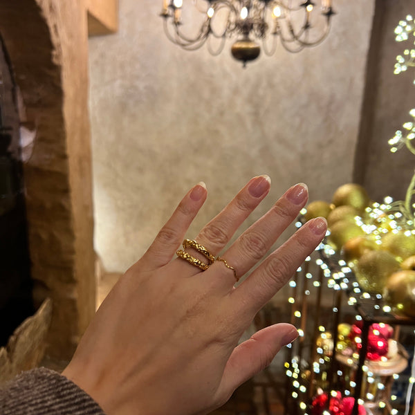 Dobbelt Chunky Ring - 18K Guldbelagt