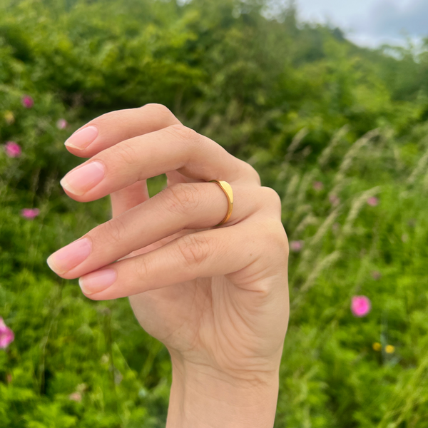 Oval Ring - 18K Guldbelagt