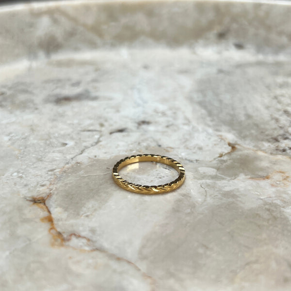 Classic Sun Ring - 18K Guldbelagt