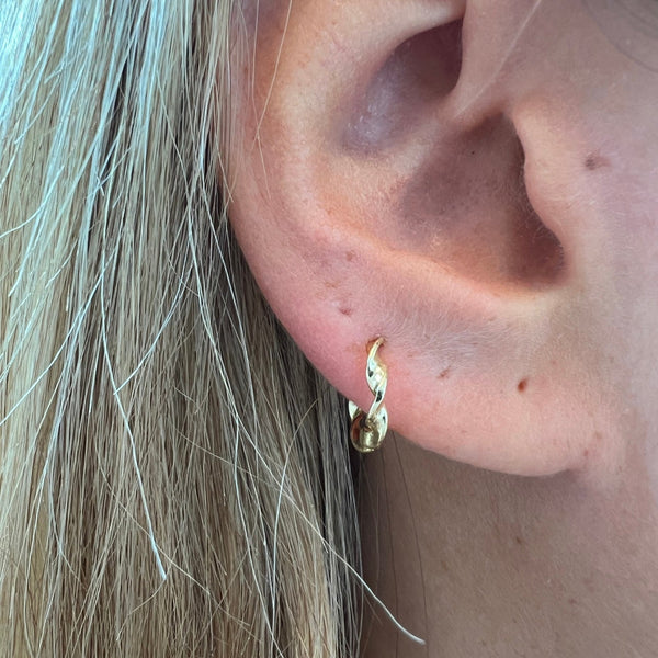 Twisted Hoops Øreringe - 925 Sterling Sølv