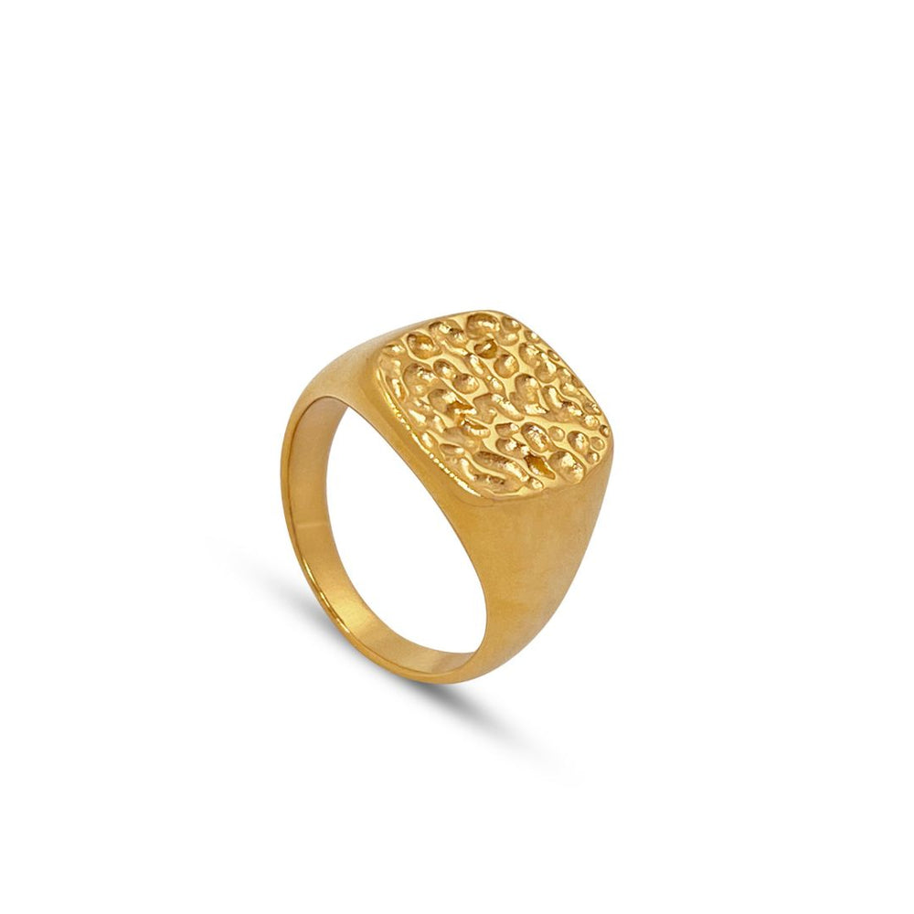 Hamret Ring - 18K Guldbelagt