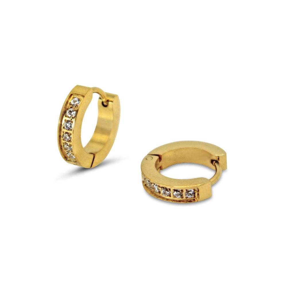 Elegant Krystal Creol Øreringe - 18K Guldbelagt