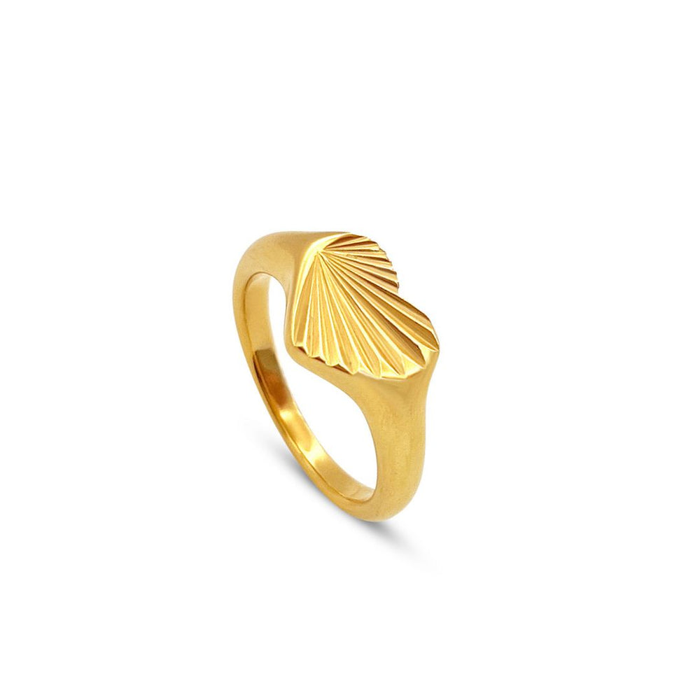 Sunbeam Heart Ring - 18K Guldbelagt