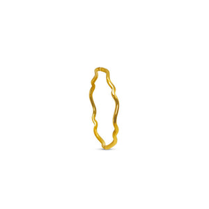 Wavy Fine Ring - 18K Guldbelagt