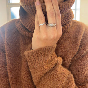 Chunky Dome Ring - Sølvfarvet