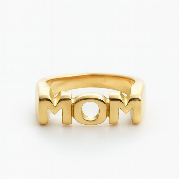 MOM Signet Ring - 18K Guldbelagt